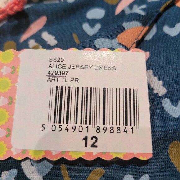 White Stuff Women's Short Sleeve Alice Jersey Midi Dress Size 12 Blue Casual NEW - Picture 10 of 11